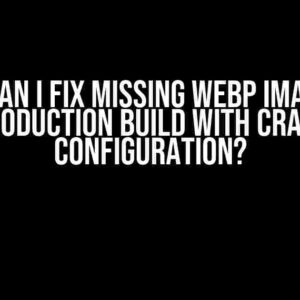 How Can I Fix Missing WebP Images in Production Build with CRACO Configuration?