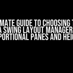 The Ultimate Guide to Choosing the Best Java Swing Layout Manager for Proportional Panes and Heights