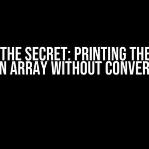 Unlock the Secret: Printing the Length of an Array without Conversion